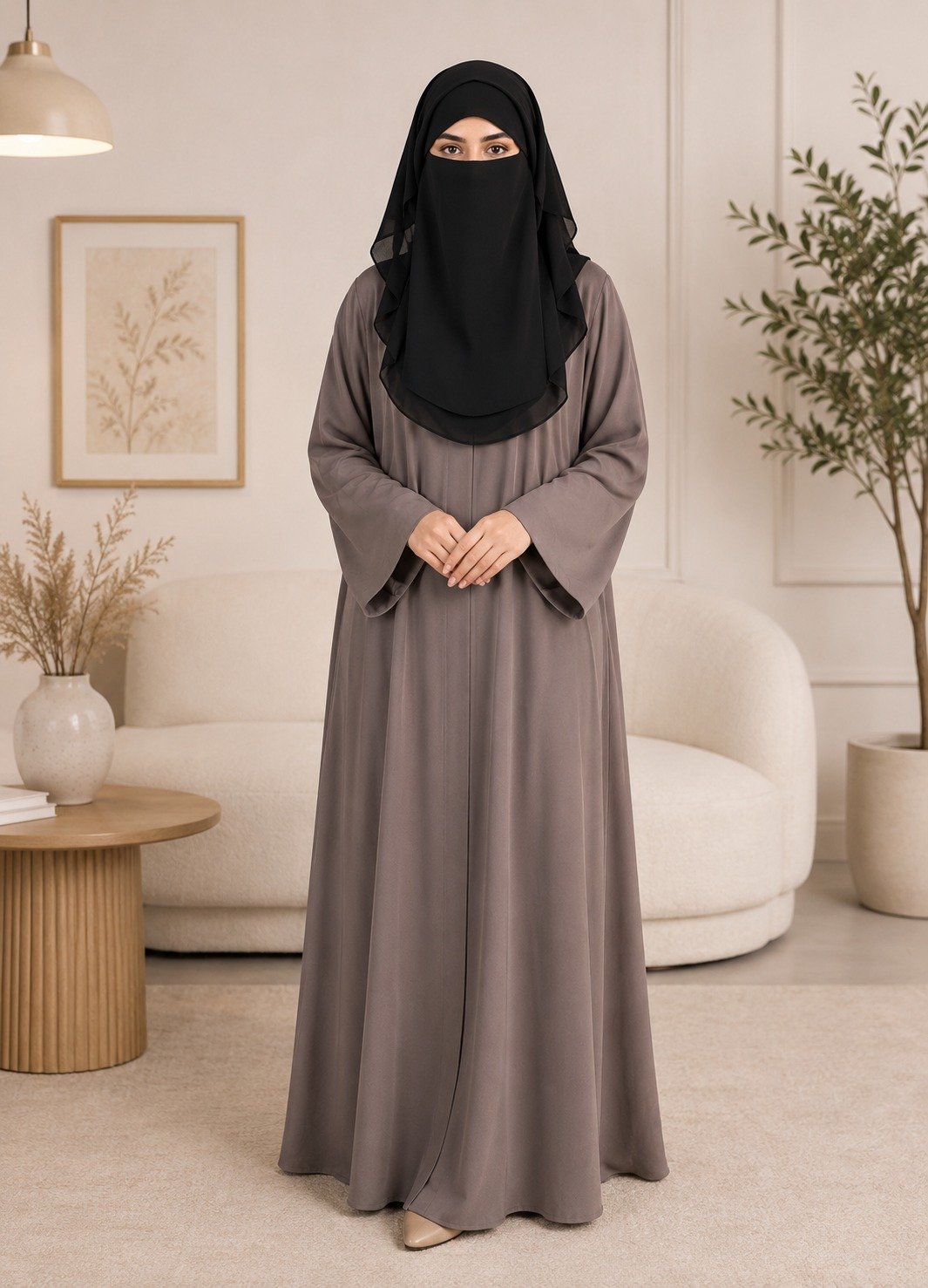 Naqab Worn with Abaya