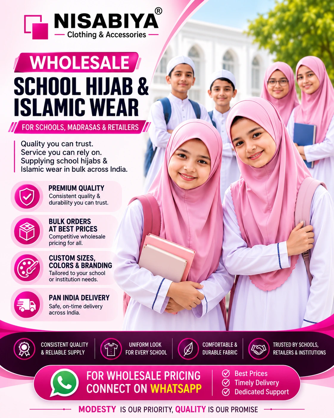 Wholesale Hijab School Girls India