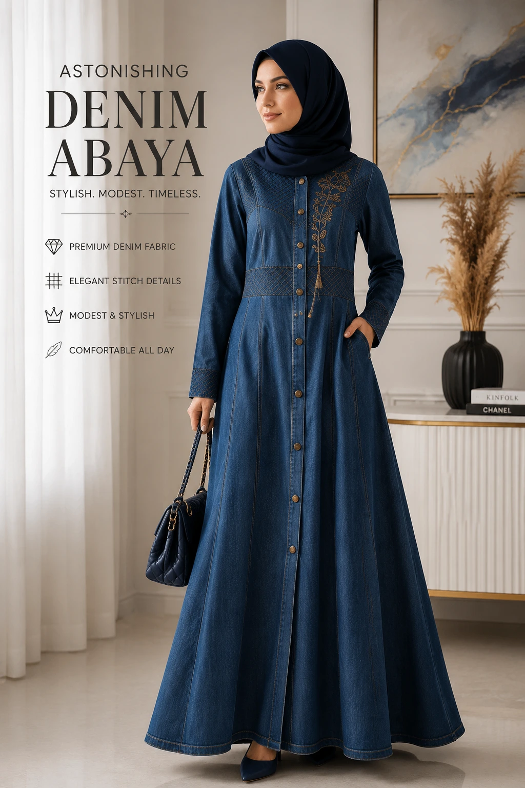 Denim Abaya