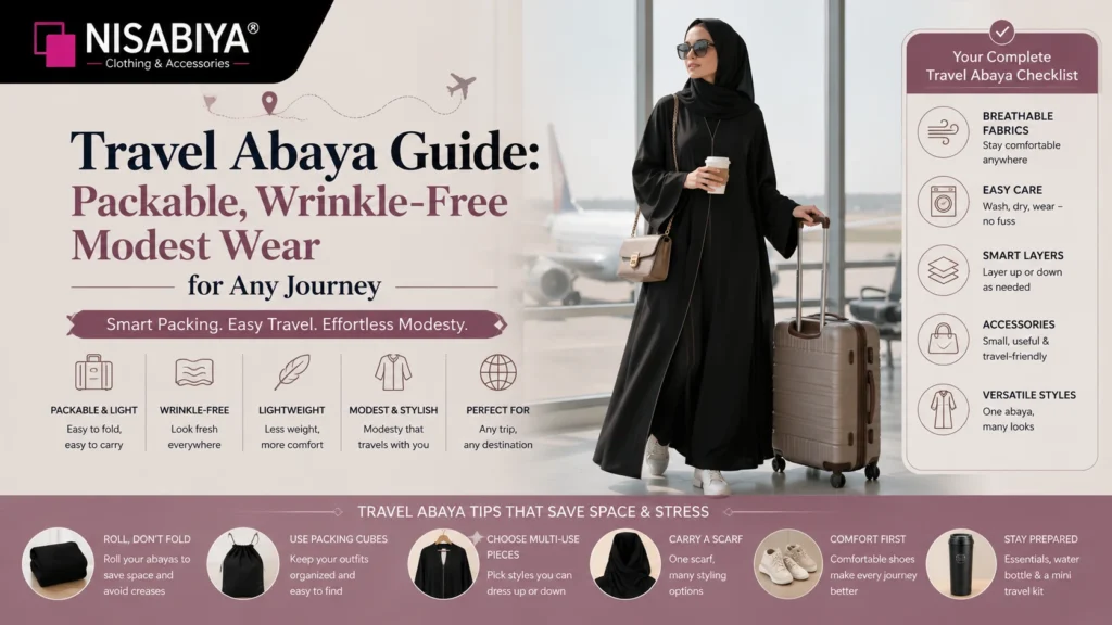 Travel Abaya Guide for packable, wrinkle-free modest wear for any journey