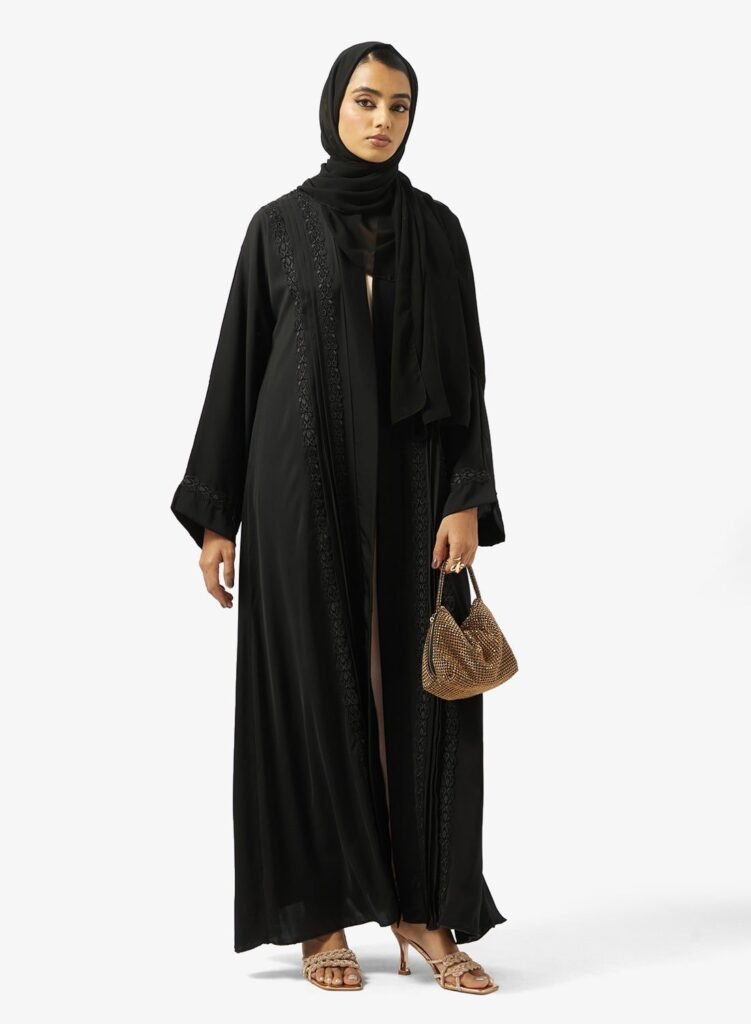 Black Everyday Abaya — Custom Custom Abaya India | Nisabiya®