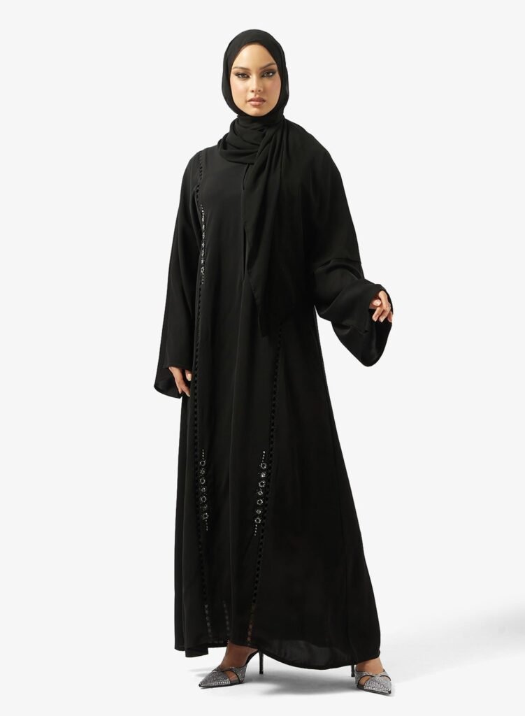 Black Simple Abaya — Custom Custom Abaya India | Nisabiya®