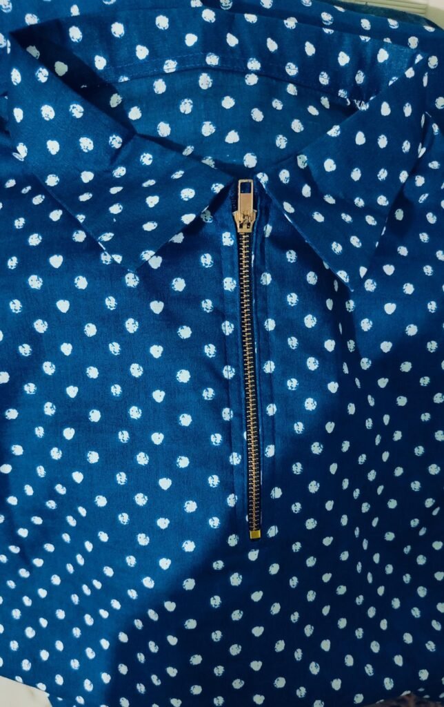 Blue Polka Dot cotton Abaya 💙 — Custom Custom Abaya India | Nisabiya®