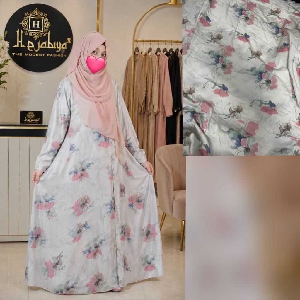 Pink Prints Cotton Abaya — Custom Custom Abaya India | Nisabiya®