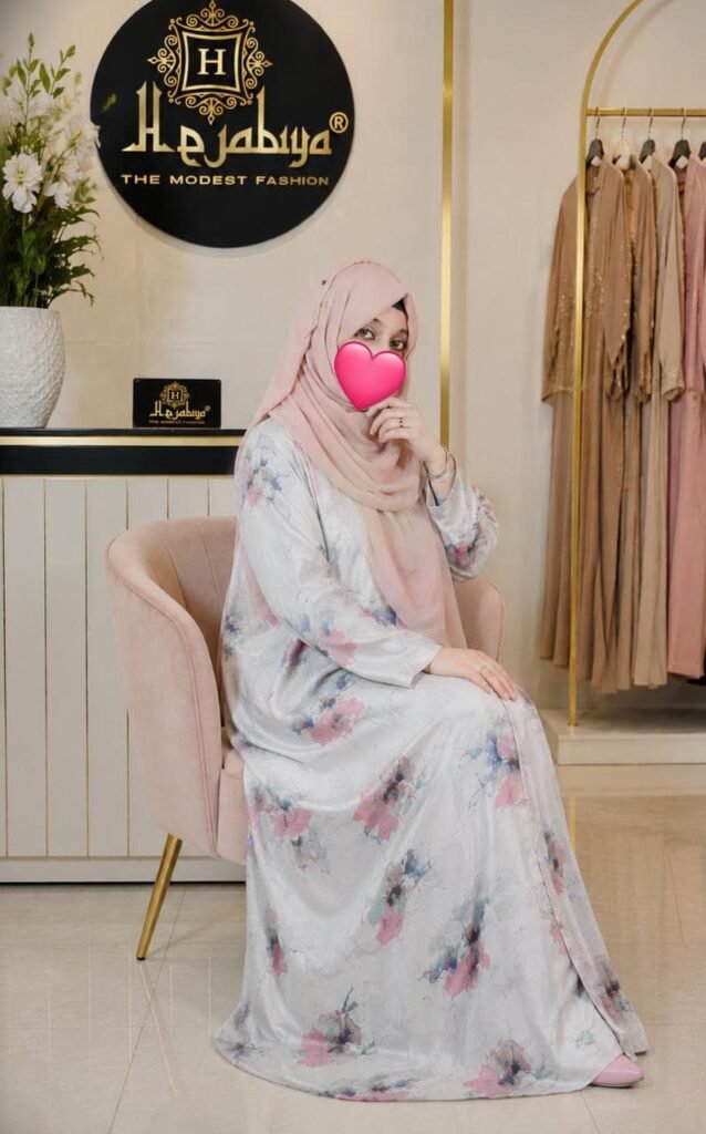 Pink Prints Cotton Abaya — Custom Custom Abaya India | Nisabiya®