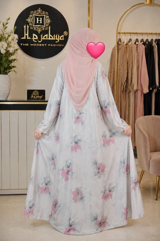 Pink Prints Cotton Abaya — Custom Custom Abaya India | Nisabiya®