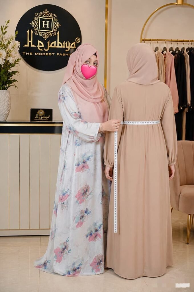 Pink Prints Cotton Abaya — Custom Custom Abaya India | Nisabiya®