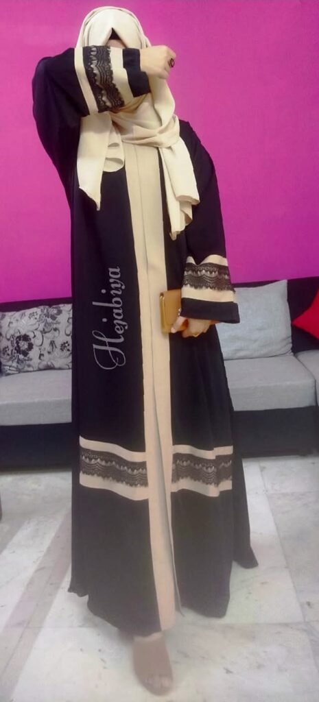 Balck lace Abaya — Custom Custom Burqa India | Nisabiya®