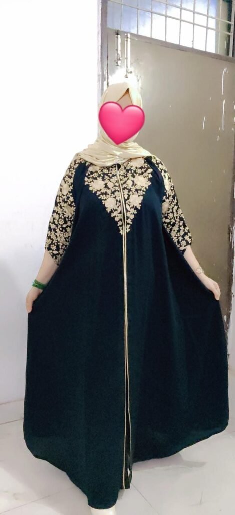 Party wear Dress Gown — Custom Embroidered Abaya India | Nisabiya®