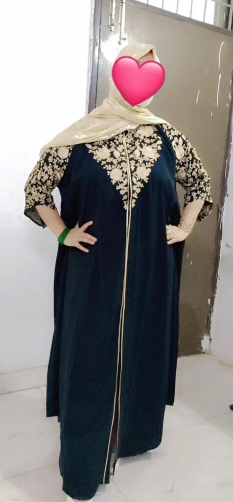 Party wear Dress Gown — Custom Embroidered Abaya India | Nisabiya®